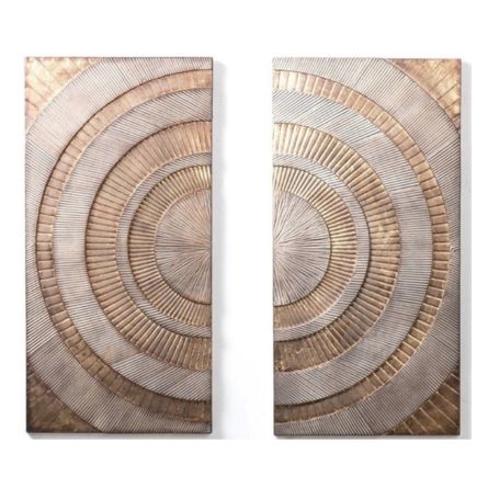 Celestial Harmony Textured Wall Art Panel Set (Set of 2)