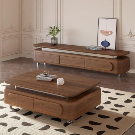 Modern Wooden Center Table with Storage