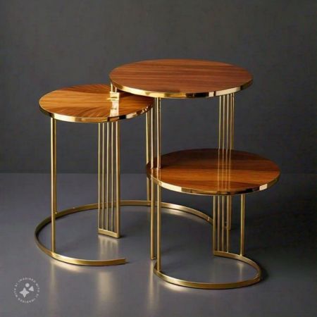 Modern Round Nesting Side Table Set (Set of 3)