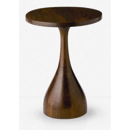 Modern Pedestal Solid Wood Side Stool