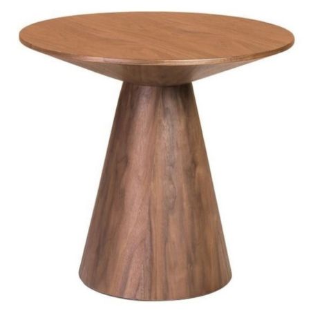 Modern Cone Pedestal Solid Wood Side Stool