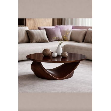 Modern Oval Wooden Center Table
