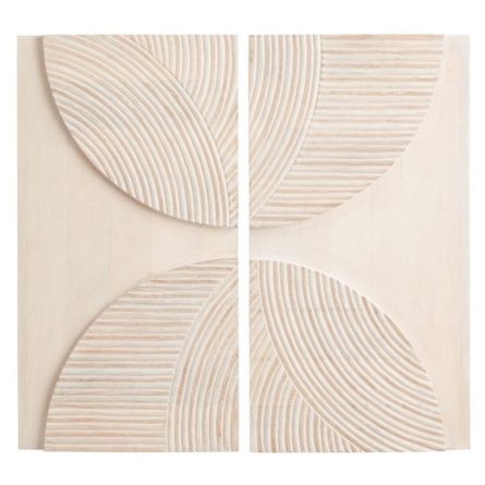 Ivory Harmony Textured Wall Art Panel Set (Set of 2)