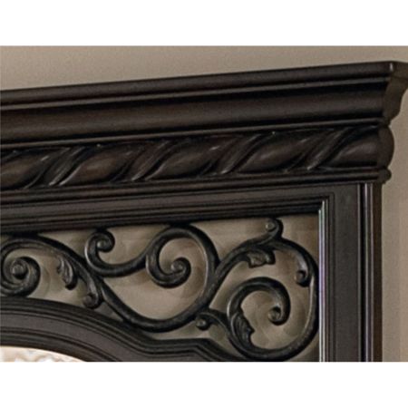 Royal Imperial Scroll Carved Solid Wood King Size Bed - Image 4