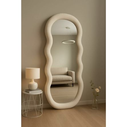 Modern Wave Full Length Floor Mirror