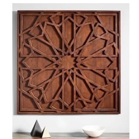 Royal Geometric Wooden Wall Art Panel