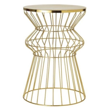 Modern Wireframe Metal Side Table