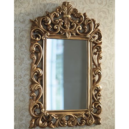 Luxury Baroque Hand-Carved Wooden Wall Mirror – Antique Decorative Mirror