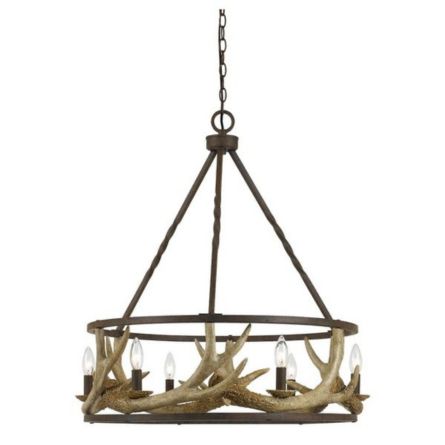 Rustic Antler Ring Chandelier Pendant Light