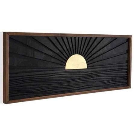 Modern Sunrise Wooden Wall Art Panel