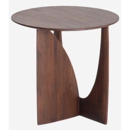 Modern Round Walnut Wooden Side Stool