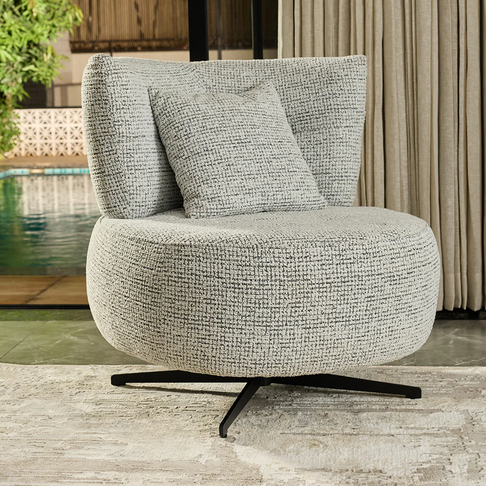 Modern Swivel Lounge Chair with Cushion