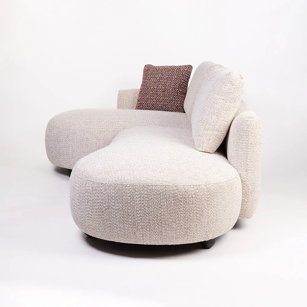 Modern 3 Seater Fabric Sofa with Cushions - Image 4