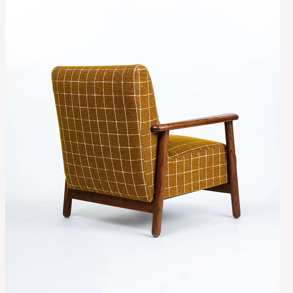 Modern Upholstered Wooden Arm Chair - Image 4
