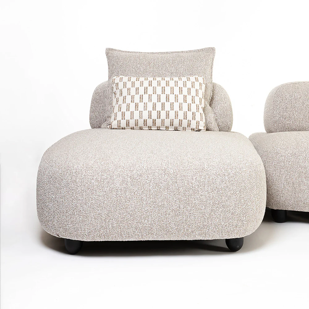 Modern 3 Seater Fabric Sofa with Cushions - Image 7