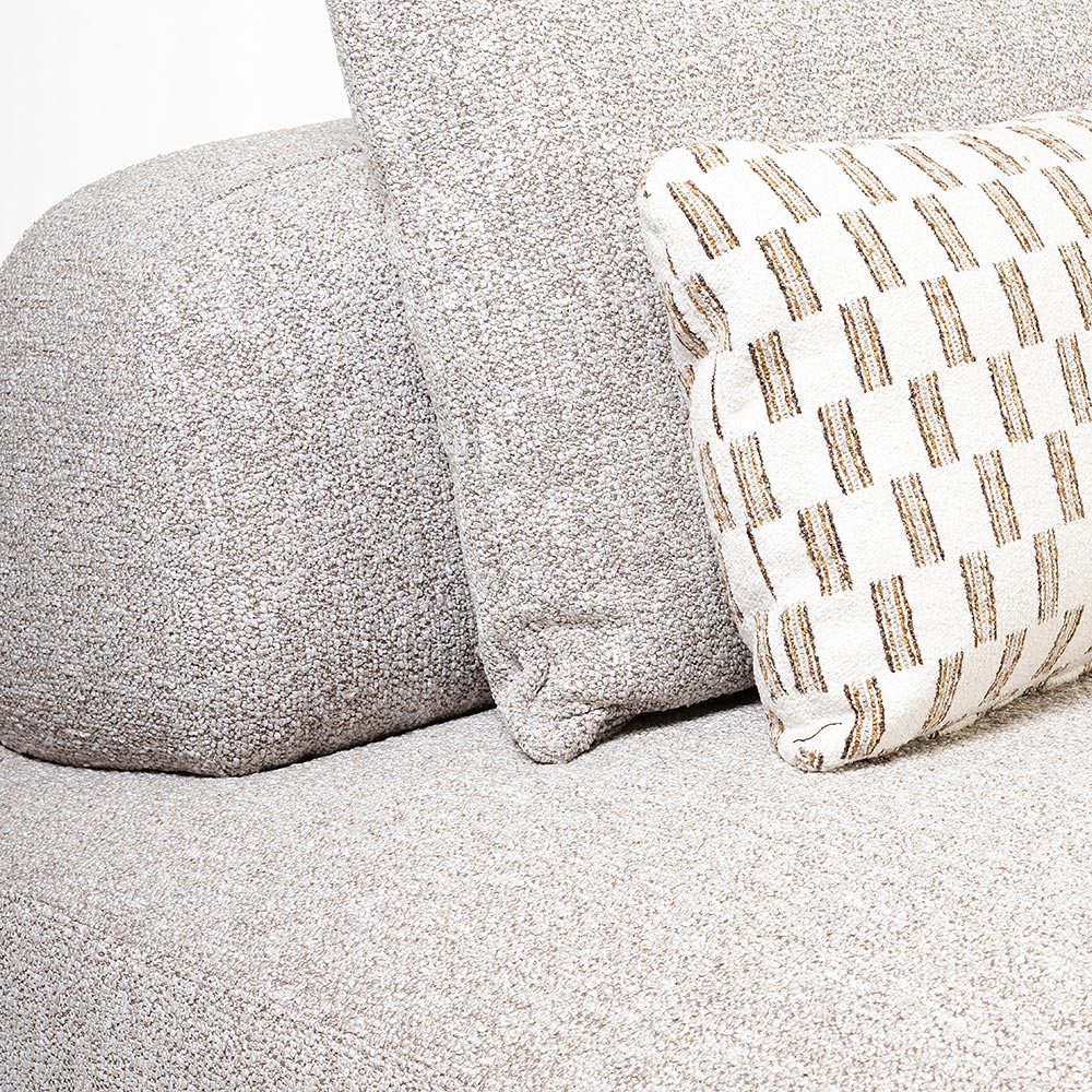 Modern 3 Seater Fabric Sofa with Cushions - Image 8