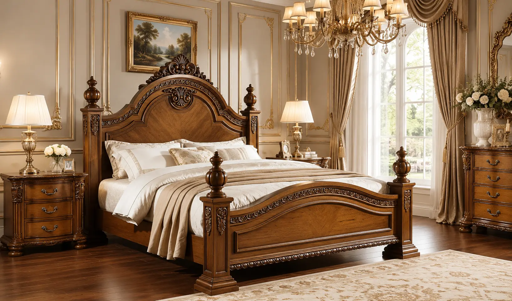 Luxury Classic Antique Bed-04