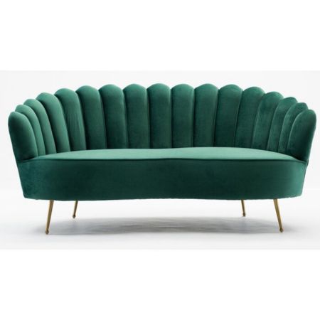 Emerald Shell Velvet Sofa