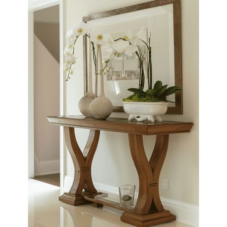 Contemporary Walnut Console Table