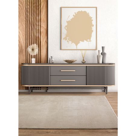 Modern Fluted 2-Drawer Sideboard Cabinet