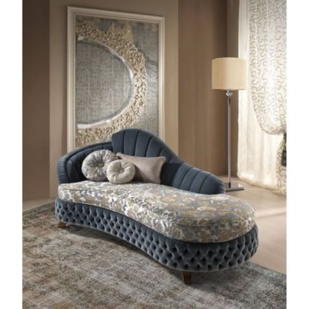 Luxury Tufted Chaise Lounge Couch