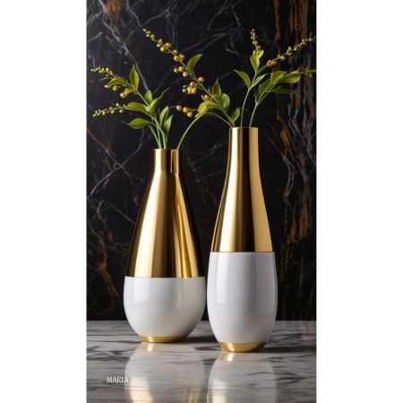 Elegant Gold & White Decorative Table Decor Set