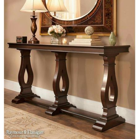 Classic Espresso Wooden Console Table