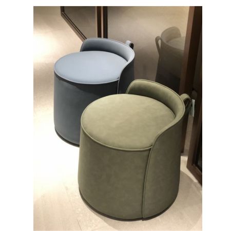 Modern Barrel Upholstered Ottoman Chair