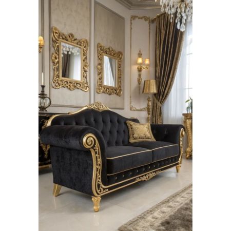 Nordic Curve Wood-Frame Sofa